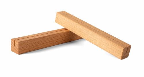 22cm - Houten Houder / Standaard / Menukaarthouder - Type: Smal-Beuken-Geolied
