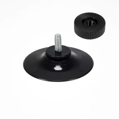 40mm Zwarte Zuignap met Schroefdraad & Zwarte Kartelmoer