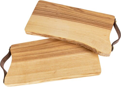32cm x 14 cm - Houten Snijplank met natuurlijke vorm / Serveerplank - type HNV-Essen-32