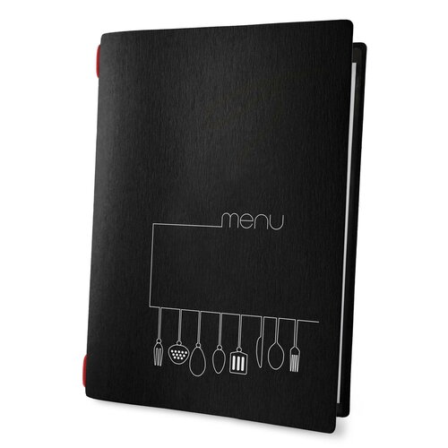 Menumap / Menukaart Mappen - Type: ECO-Black-Kitchen - A4