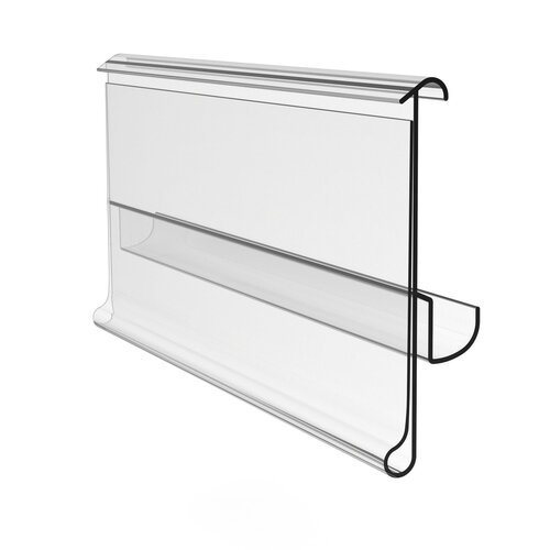 99cm Prijsrails (39mm) voor Tegometal Schappen / Scannerprofiel / Etikethouder / Data Strip - Transparant - Hoogte 39mm