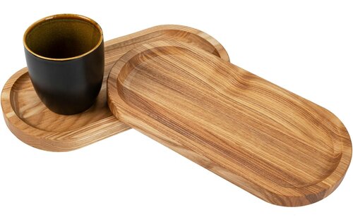 30 x 15cm Ovale Houten Serveerplank / Serveerschaal - Type Ovaal-Essen