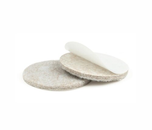 2 cm - Premium Zelfklevend Meubelvilt / Dik Plakvilt / Vilt - Lichtbruin - Rond - Dikte: 5mm