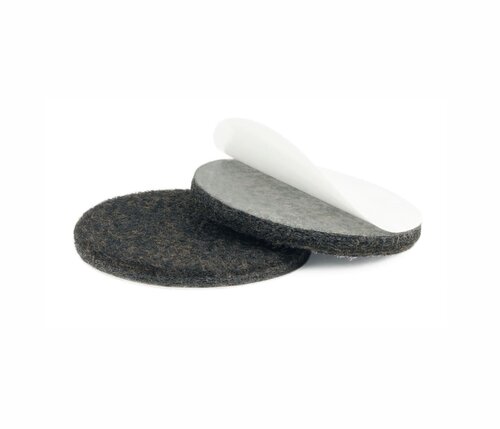 2 cm - Premium Zelfklevend Meubelvilt / Dik Plakvilt / Vilt - Donkerbruin - Rond - Dikte: 5mm