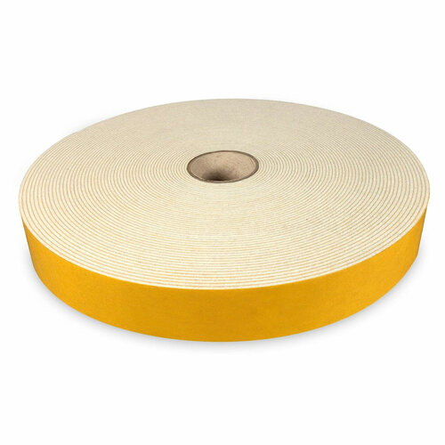 5 Meter - Zelfklevend Vilt / 30mm Plakvilt op Rol - Wit - Breedte: 30mm - Dikte: 1.5 mm