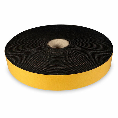 5 Meter - Zelfklevend Vilt / 30mm Plakvilt op Rol - Zwart - Breedte: 30mm - Dikte: 1.5 mm