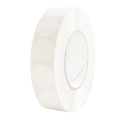 20mm Ronde Sluitzegels / Sluitsticker - Rol van 5000 stuks - Transparant