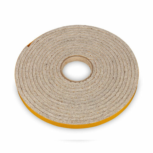 4 Meter - Zelfklevend Vilt / 10mm Plakvilt op Rol - Grijs (gemêleerd) - Breedte: 10mm - Dikte: 4 mm