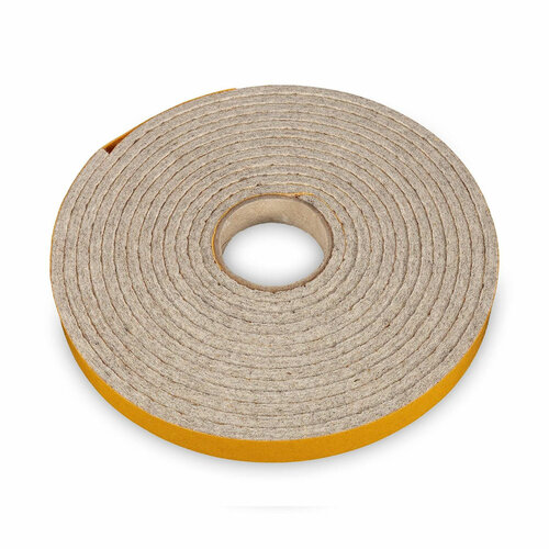 4 Meter - Zelfklevend Vilt / 15mm Plakvilt op Rol - Grijs (gemêleerd) - Breedte: 15mm - Dikte: 4 mm