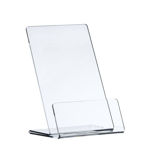 A5 Folderhouder / Brochurehouder / Acrylglas L-Standaard - Type: HBS-A5-Staand