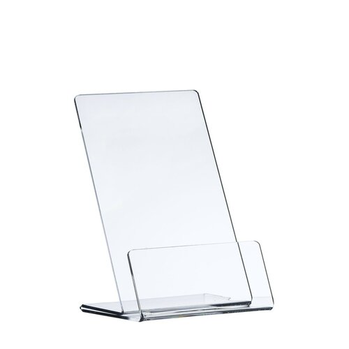 A6 Folderhouder / Brochurehouder / Acrylglas L-Standaard - Type: HBS-A6-Staand
