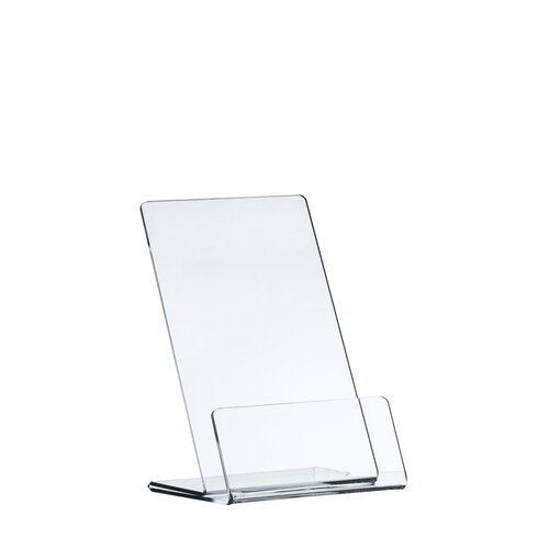 OP=OP - A7 Folderhouder / Brochurehouder / Acrylglas L-Standaard - Type: FHS-A7-PM