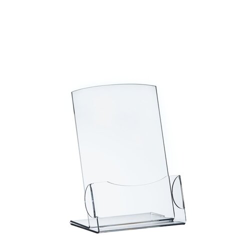 OP=OP - A7 Folderhouder / Brochurehouder / Acrylglas L-Standaard - Type: FSB-A7-PM