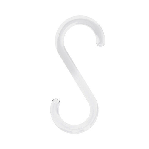 100 stuks - S-Haak - Kunststof - Transparant - 5,5cm - type SH-2