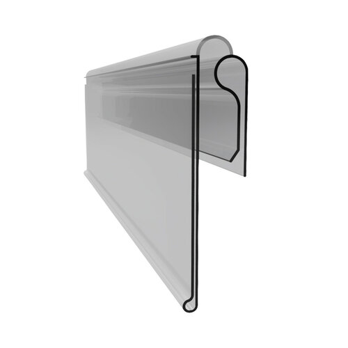 100cm Prijsrails (39mm) Scharnierend / Scanrails / Scannerprofiel / Etikethouder / Data Strip - Transparant - Hoogte 39mm