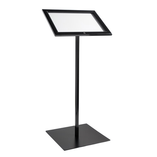 2x A4 Informatiestandaard / Menustandaard - Afsluitbaar - Zwart-A4-Lock