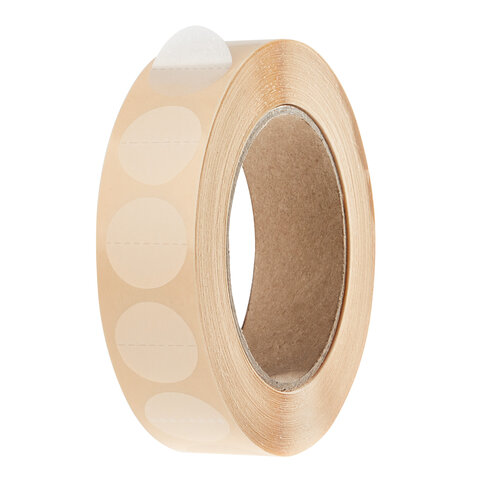 25mm Ronde Papieren Sluitzegels Met Perforatie / ECO Sluitsticker - Rol van 2000 stuks - Semi-transparant