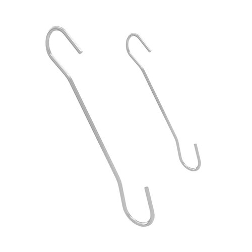 OP=OP - 100 stuks - C-Haak - Aluminium - Zilver - 40cm - type CH-9