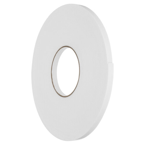 15mm - Dubbelzijdig PE-Schuim Foamtape - Wit - 50 Meter 