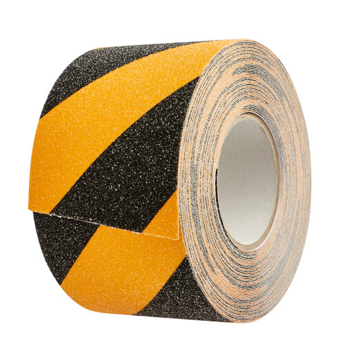 100mm - Antislip Tape - Geel/Zwart - 18 Meter Op Rol