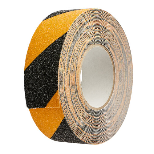 50mm - Antislip Tape - Geel/Zwart - 18 Meter Op Rol