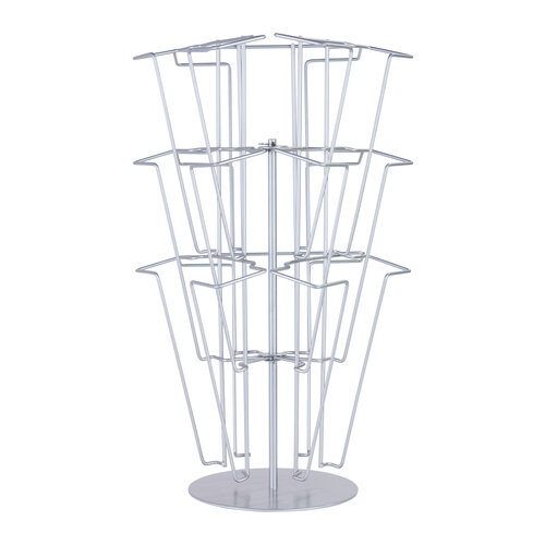 Draaibare Brochurehouder / Folderhouder - Staaldraad Tafelstandaard - 9 x A4 - Type: Steel-720