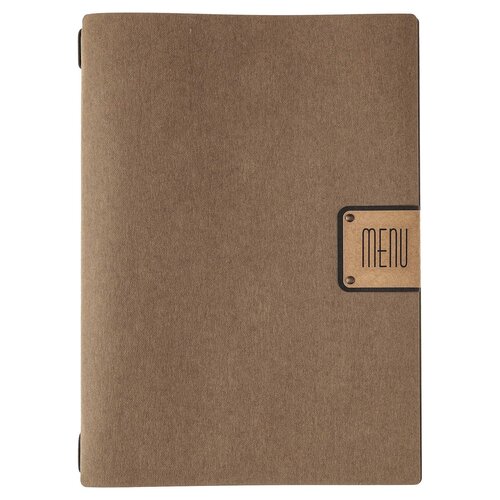 Menumap / Menukaart Mappen - Type: ECOMENU - Donkerbruin - A4