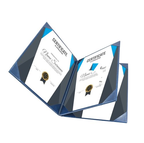 Rapportmap / Diplomamap / Certificaat Mappen - 4x A4 - Donkerblauw