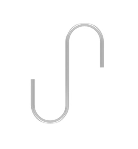 100 stuks - S-Haak - Aluminium - Zilver - 4cm - type SH-3