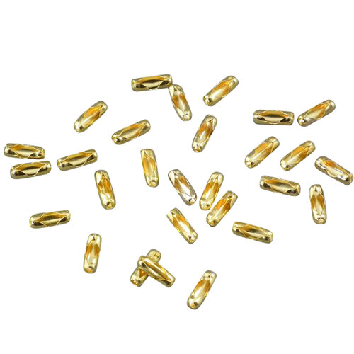 100 stuks - Sluiting voor kogelketting / Verbindingsbusje Kogelketting - 2,4 mm - Goud