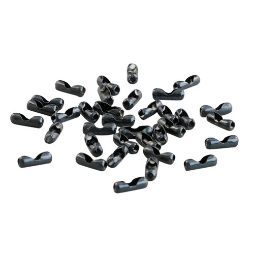 100 stuks - Sluiting voor kogelketting / Verbindingsbusje Kogelketting - 2,4 mm - Zwart