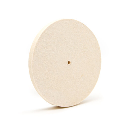 ø 125mm Polijstschijf - Dikte: 10mm - 95% Premium Wolvilt 
