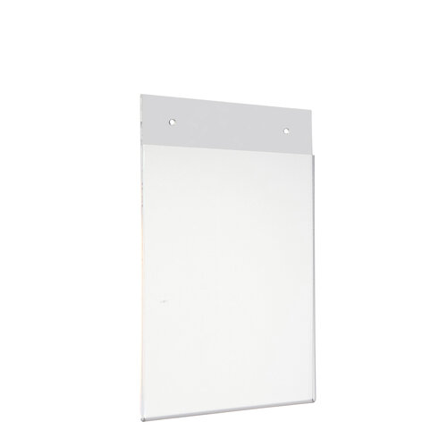 A5 - Transparante U-houder met 2 boorgaten - Staand - Posterhouder - Menukaarthouder - type UB-A5-Staand
