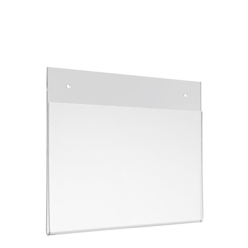 A5 - Transparante U-houder met 2 boorgaten - Liggend - Posterhouder - Menukaarthouder - type UB-A5-Liggend