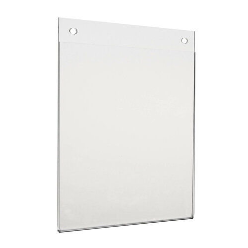 A6 - Transparante U-houder met 2 boorgaten - Staand - Posterhouder - Menukaarthouder - type UB-A6-Staand 