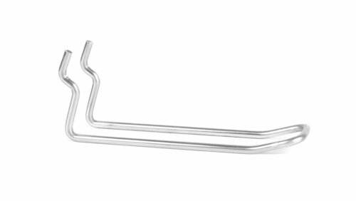 10cm - Dubbele Gaatjeswand / Perfowandhaak / Boardhaak / Displayhaak - Metaal - type: PHO-10D