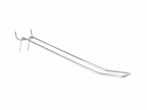 Perfowand Blisterhaak - 30 cm - Dubbel met Draadbrug - Metalen Gaatjeswand Displayhaak - type: PH25-30D