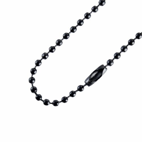 Kogelketting met sluiting - 20 cm - Kogeldiameter 2,4 mm - Zwart