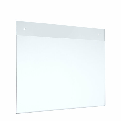 A4 U-houder met 2 boorgaten - Liggend - Transparante Posterhouder / Menukaarthouder - type UB-A4-Liggend