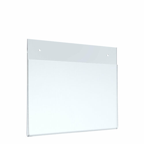 A5 U-houder met 2 boorgaten - Liggend - Transparante Posterhouder / Menukaarthouder - type UB-A5-Liggend