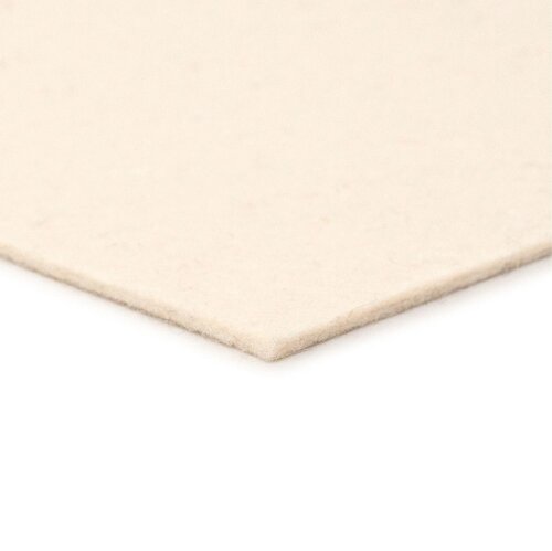 Wolvilt - Wit - 100cm x 150cm - Dikte: 3 mm - 0,36 kg/dm³