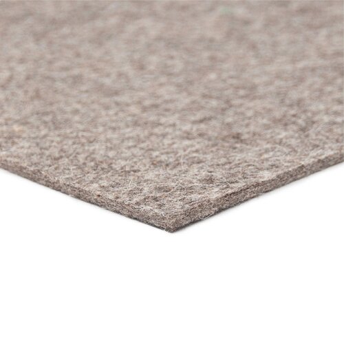 Wolvilt - Grijs (gemêleerd) - 100cm x 150cm - Dikte: 5 mm - 0,36 kg/dm³