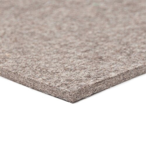 Wolvilt - Grijs (gemêleerd) - 200cm x 150cm - Dikte: 10 mm - 0,36 kg/dm³