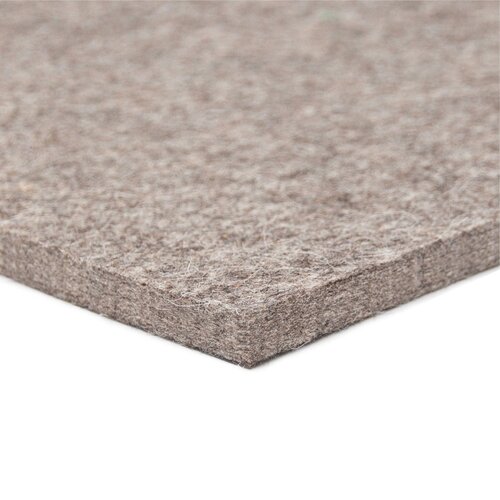 Wolvilt - Grijs (gemêleerd) - 100cm x 150cm - Dikte: 15 mm - 0,36 kg/dm³