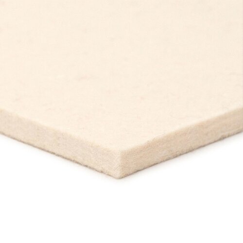 Wolvilt - Wit - 200cm x 150cm - Dikte: 15 mm - 0,36 kg/dm³