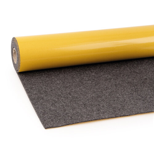 Zelfklevend Wolvilt / Plakvilt voor Autobekleding / Campervilt - Grijs - Breedte: 1 meter - Dikte: 3 mm