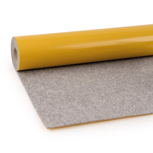 Zelfklevend Akoestisch Wolvilt / Plakvilt voor Interieurbekleding - Lichtgrijs - Breedte: 0,9 meter - Dikte: 4,5 mm