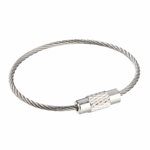 100 stuks - 110mm - Staaldraad Labelhanger - Kabelsluitring met Schroefsluiting - Zilver