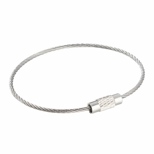 100 stuks - 150mm - Staaldraad Labelhanger - Kabelsluitring met Schroefsluiting - Zilver