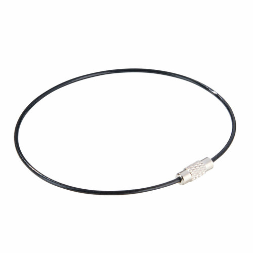 220mm - Staaldraad Labelhanger - Kabelsluitring met Schroefsluiting - Zwart